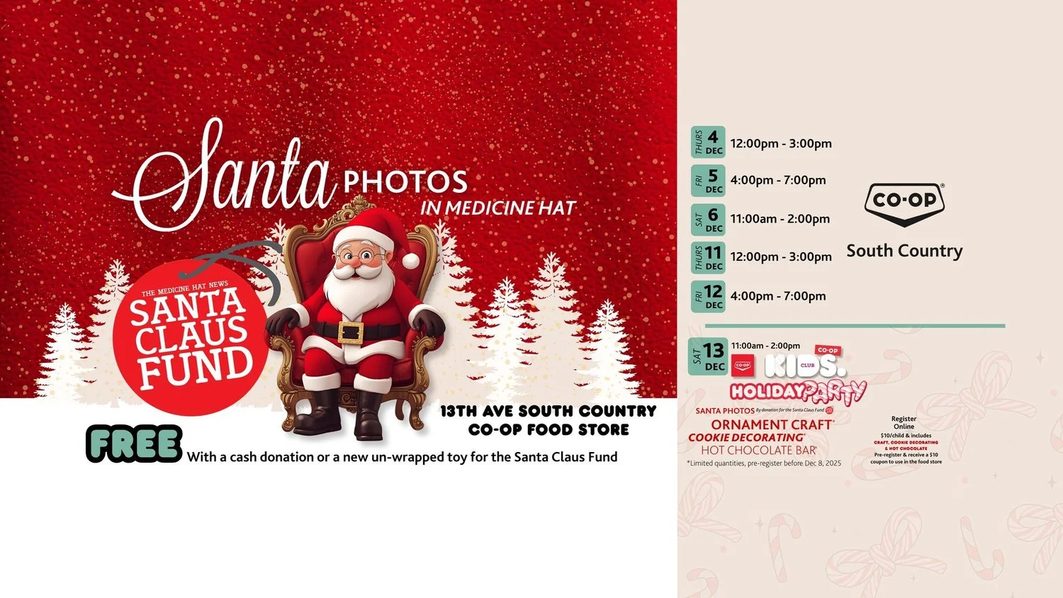 Santa Photos event poster
